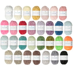 Lot de 30 pelotes de fil 100 % polyester - Rico Design - Ricorumi Nilli Nilli - Couleurs : 001-030