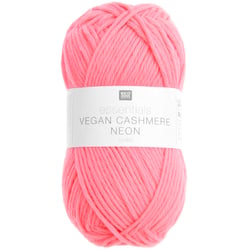 Pelote de fil à tricoter 100% fibres synthétiques - Essentials - Vegan Cashmere aran - Néon rose