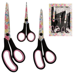 Lot de 3 ciseaux de couture Vengo - Fleuri rose