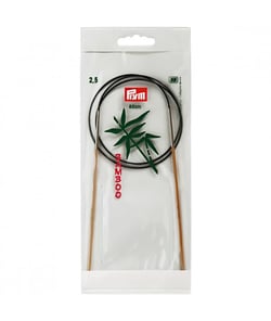 Aiguilles à tricoter circulaires n°2,5 - bambou - 80 cm