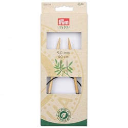 Aiguilles à tricoter circulaires n°5 - bambou - 60 cm