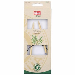 Aiguilles à tricoter circulaires n°5,5 - bambou - 60 cm