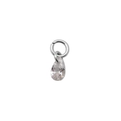Breloque brillant - acier inoxydable - 10 mm