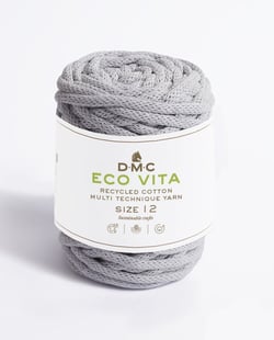 Pelote de fil à tricoter - DMC - Eco Vita 12 - Gris 121