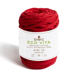 Pelote de fil à tricoter - DMC - Eco Vita 12 - Rouge 005
