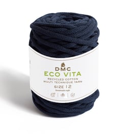 Pelote de fil à tricoter - DMC - Eco Vita 12 - Bleu marine 074