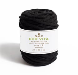 Pelote de fil à tricoter - DMC - Eco Vita 12 - Noir 002