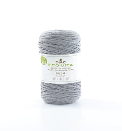 Pelote de fil à tricoter - DMC - Eco Vita 4 - Gris 122