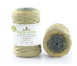 Pelote de fil à tricoter - DMC - Eco Vita 4 - Multico vert 108