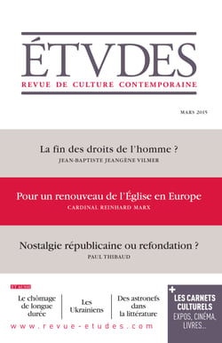 Etudes Mars 2015 - Pour un renouveau de l'Eglise en Europe