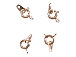 4 fermoirs à ressort de 6 mm - Or - Créalia