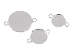 3 intercalaires plateau ronds Ø 12, 15, 20 mm  Créalia - Argenté