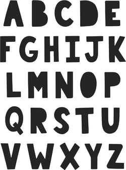 26 matrices de découpe Alphabet - Jolies Comptines