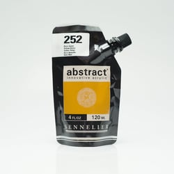 Tube 120 ml de peinture acrylique Sennelier - Abstract - Ocre jaune n°252 - Fine - Opaque