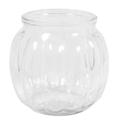 Rayher - Vase de verre bombé avec rainures