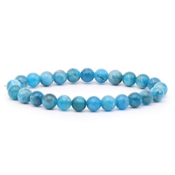 Bracelet Apatite bleue A+ - petite taille - 6 mm