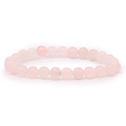 Bracelet Quartz rose A -  petite taille - 6 mm