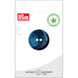 Bouton en chanvre 2 trous - Marine - 25 mm