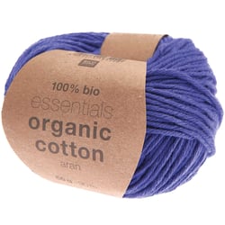 Pelote de fil à tricoter 100% coton - Rico Design - Essentials Organic Cotton Aran - Violet 21