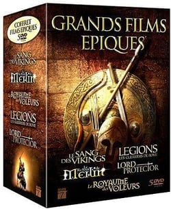Grands films épiques : Le Sang des Vikings + Le Royaume des voleurs + Legions : Les guerriers de Rome + Merlin + Lord Protector