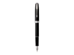 Stylo plume - Noir - Sonnet Noir mat, finitions palladium - Plume moyenne - Parker