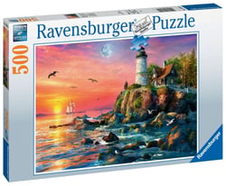 Puzzle Phare au coucher du soleil - 500 pièces