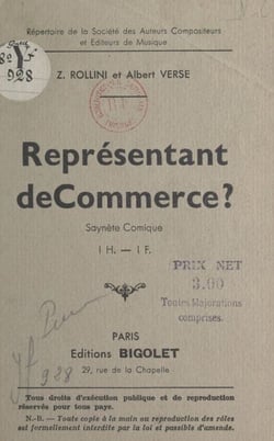 Représentant de commerce ? - Saynète comique