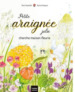 Petite araignée jolie cherche maison fleurie