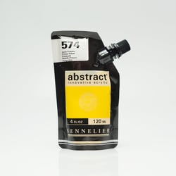 Tube 120 ml de peinture acrylique Sennelier - Abstract - Jaune primaire n°574 - Fine - Opaque