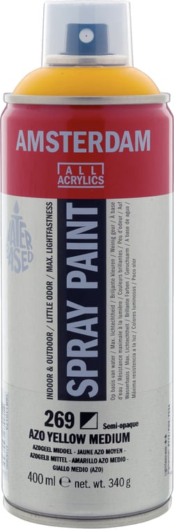 Bombe de peinture Amsterdam - 400ml - Jaune azo moyen