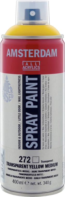 Bombe de peinture Amsterdam - 400ml - Jaune transparent moyen