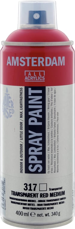 Bombe de peinture Amsterdam - 400ml - Rouge transparent moyen