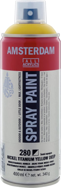 Bombe de peinture Amsterdam - 400ml - Jaune titane nickel foncé