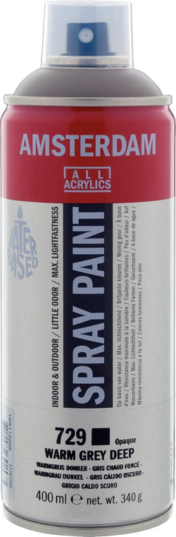 Bombe de peinture Amsterdam - 400ml - Gris chaud foncé