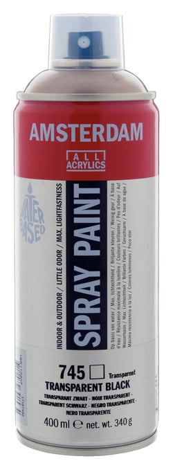 Bombe de peinture Amsterdam - 400ml - Noir transparent