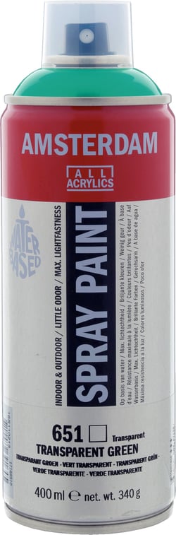Bombe de peinture Amsterdam - 400ml - Vert transparent