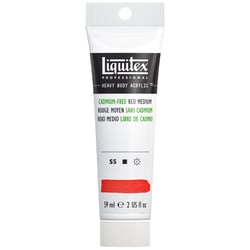Tube 59 ml de peinture acrylique Liquitex Heavy Body série 5 - Rouge moyen sans cadmium - Extra-fine