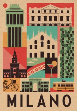 Puzzle Compact 1000 pièces - Style in the City, Milan - Clementoni