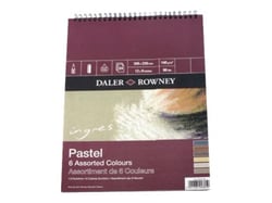 Album spiralé Ingres 23x15 160g 24 feuilles 6 couleurs