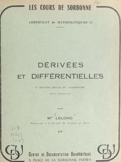 Dérivées et différentielles - Suivi d'exercices