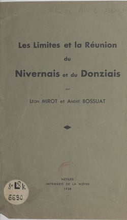 Les limites et la réunion du Nivernais et du Donziais