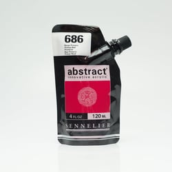 Tube 120 ml de peinture acrylique Sennelier - Abstract - Rouge primaire n°686 - Fine - Opaque