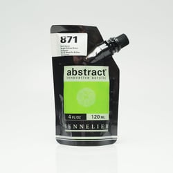 Tube 120 ml de peinture acrylique Sennelier - Abstract - Vert jaune n°871 - Fine - Opaque