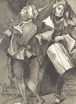 La flûte et le tambour - Pensées et images d'un témoin du siècle. Édition de luxe illustrée de 90 planches hors texte