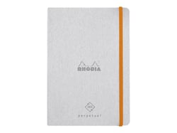 Carnet - Format A5 14.8 x 21 cm - Perpetual - Rhodia - 128 pages perpetual - Argent