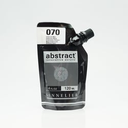 Tube 120 ml de peinture acrylique Sennelier - Abstract - Iridescent Noir n°070 - Fine - Opaque