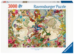 Puzzle 3000 pièces -  Carte flore faune