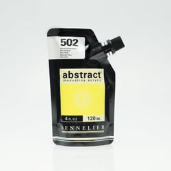 Tube 120 ml de peinture acrylique Sennelier - Abstract - Jaune Fluorescent n°502 - Fine - Opaque