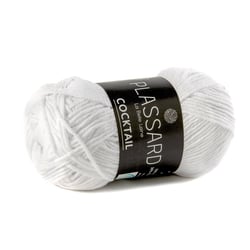 Pelote de fil à tricoter - Plassard - Cocktail - Blanc 01