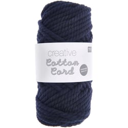 Pelote de fil macramé 100% coton - Rico Design - Creative Cotton - Bleu marine